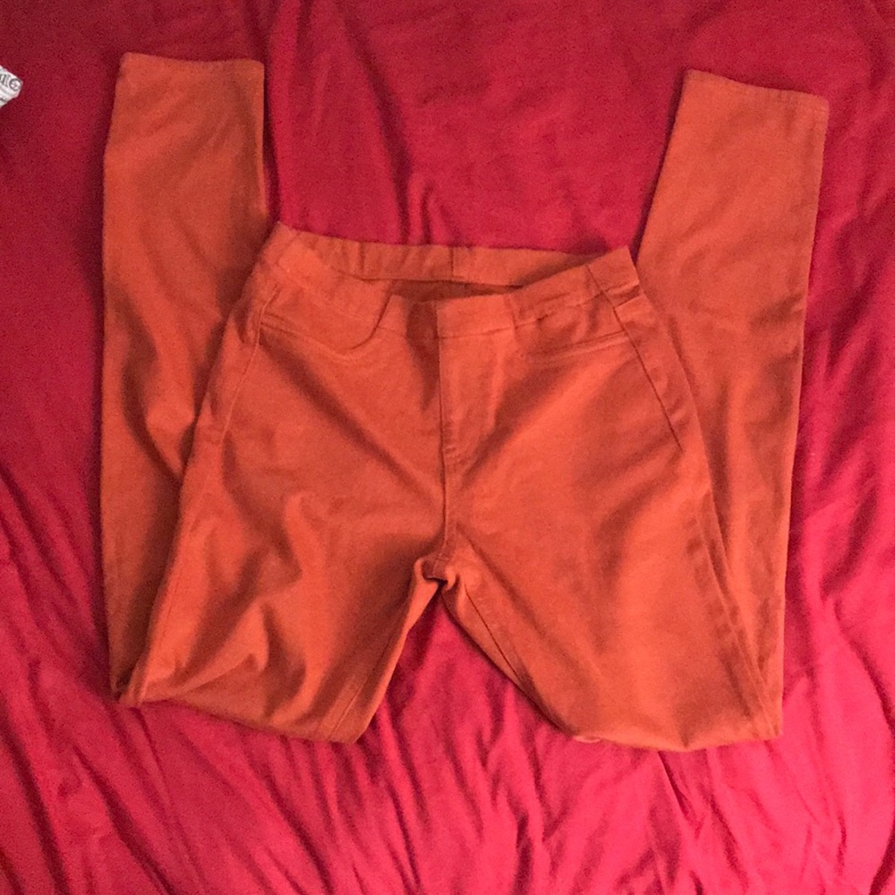 Orange leggings jeans